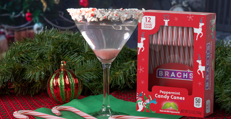 Brach's Peppermint Candy Canes Martini Recipe Image